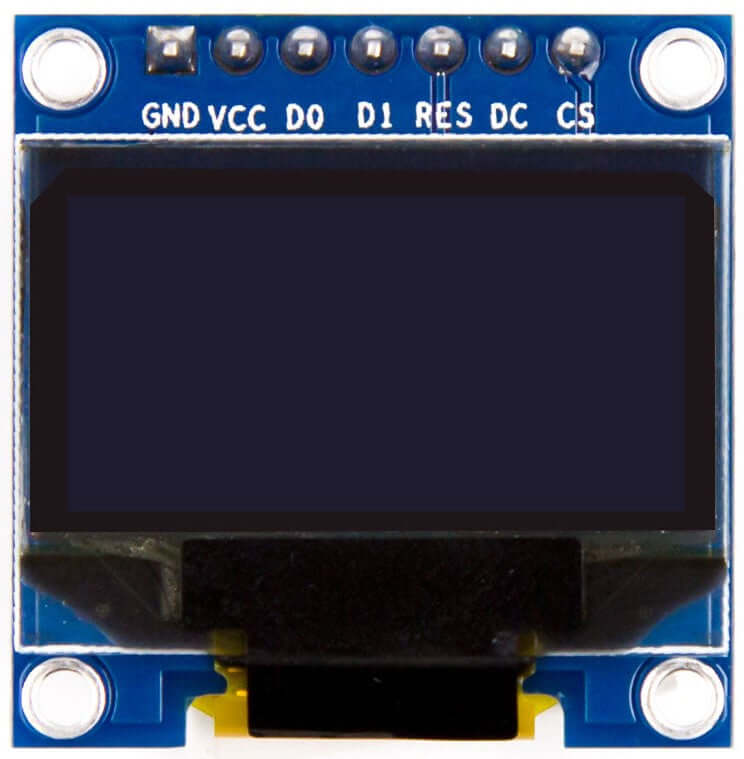 0.96" 128x64 Blue LCD LED Display Module Front View