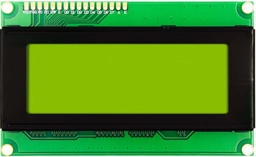 20x4 Yellow Green Backlight LCD Display