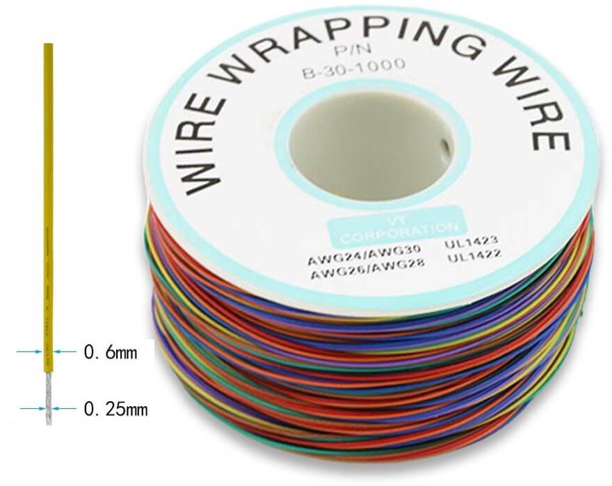 250M AWG30 8 Colour Insulated Wire