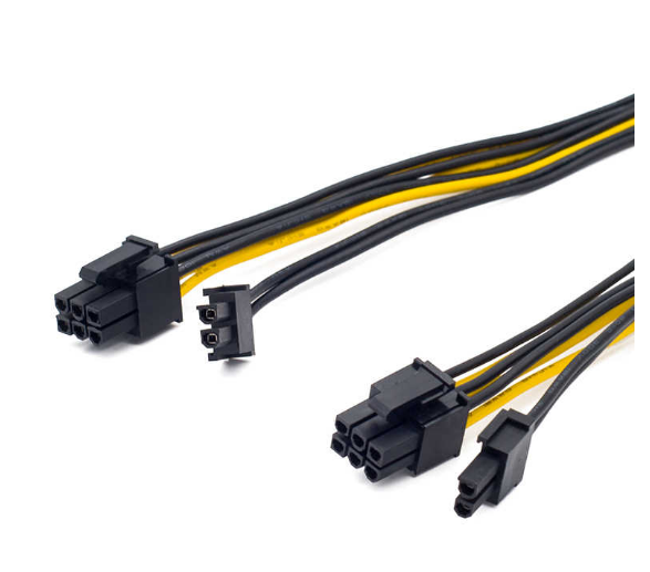 20CM 8 Pin to Dual 6 2 Pin PCIE Splitter Cable Side View