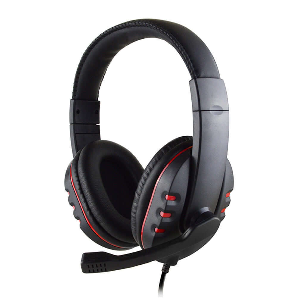 3.5mm Aux Stereo PS4 PC Gaming Headset Black