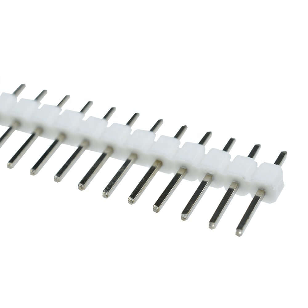 40Pin 2.54mm White Single Row Straight Male Pin Header