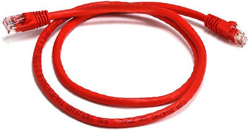 8Ware Cat6a UTP Ethernet Cable 25cm Snagless Red