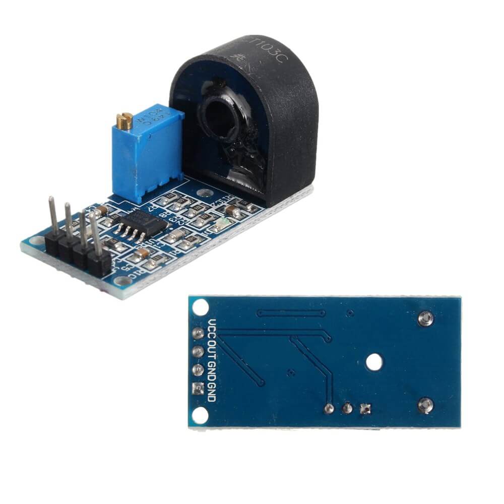 5A Single Phase AC Onboard Micro Current Transformer Module Top And Behind View