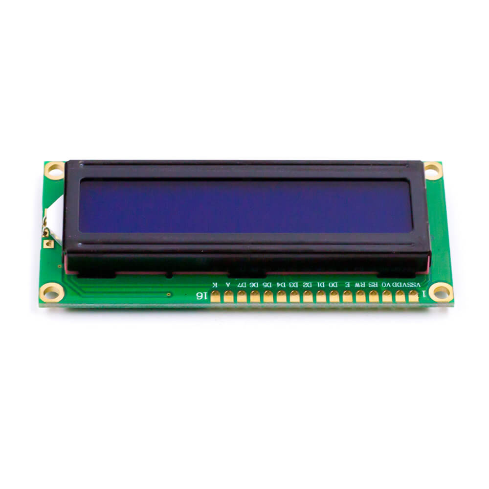 16x2 Blue Backlight LCD Display Top View