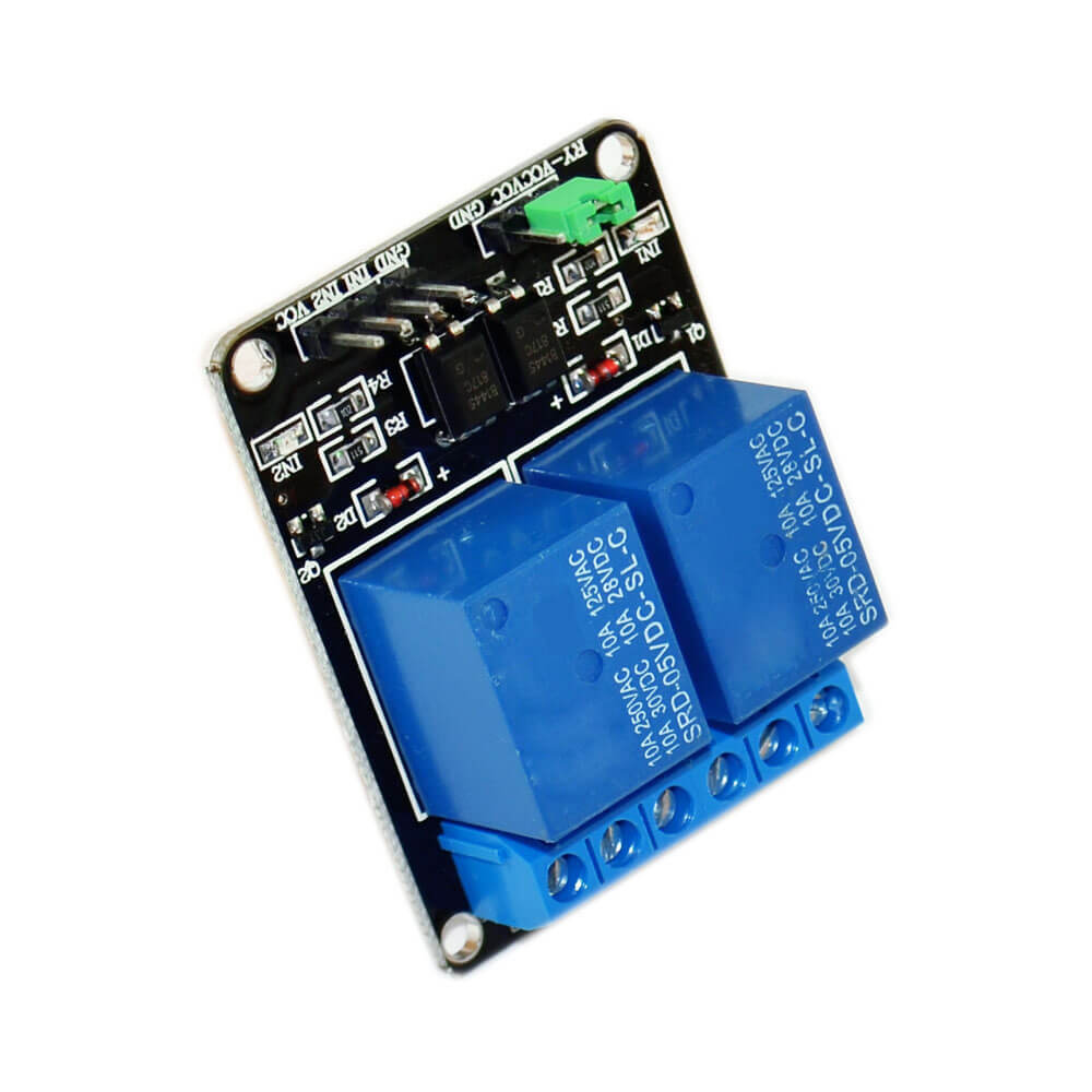 12v 2 Channel LT Relay Module Top View