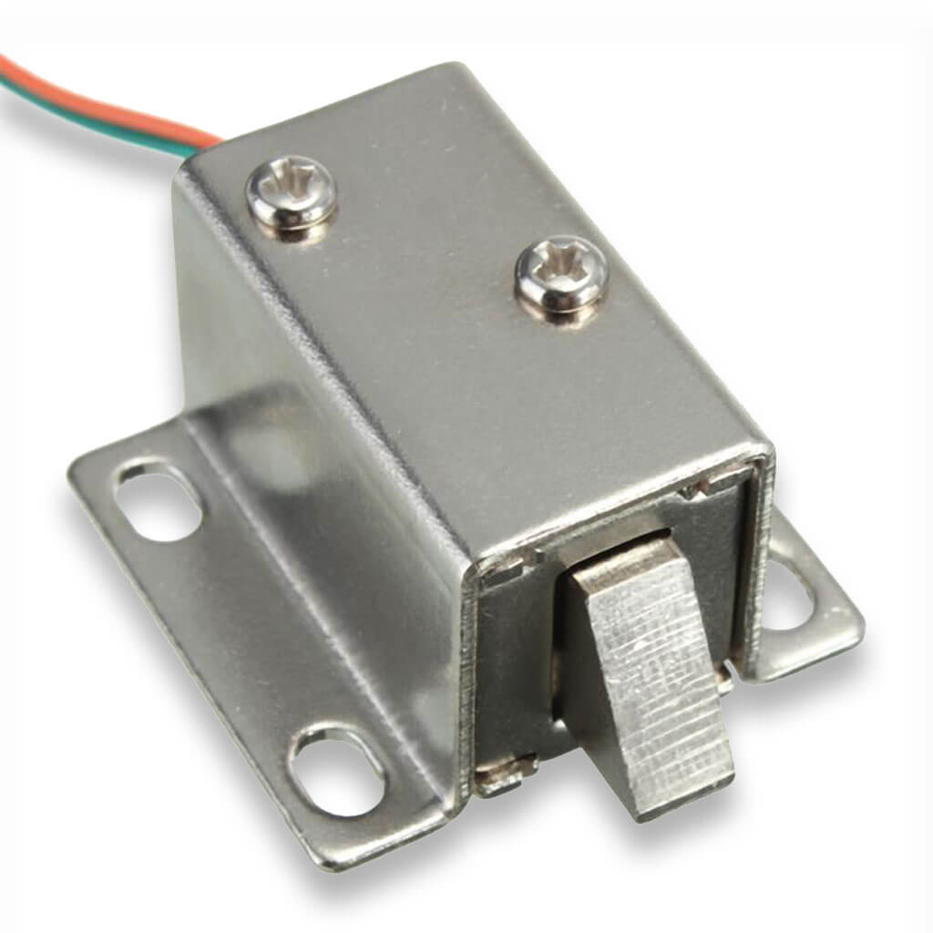 12V DC Mini Solenoid Electric Push-Pull Cabinet Lock Top View