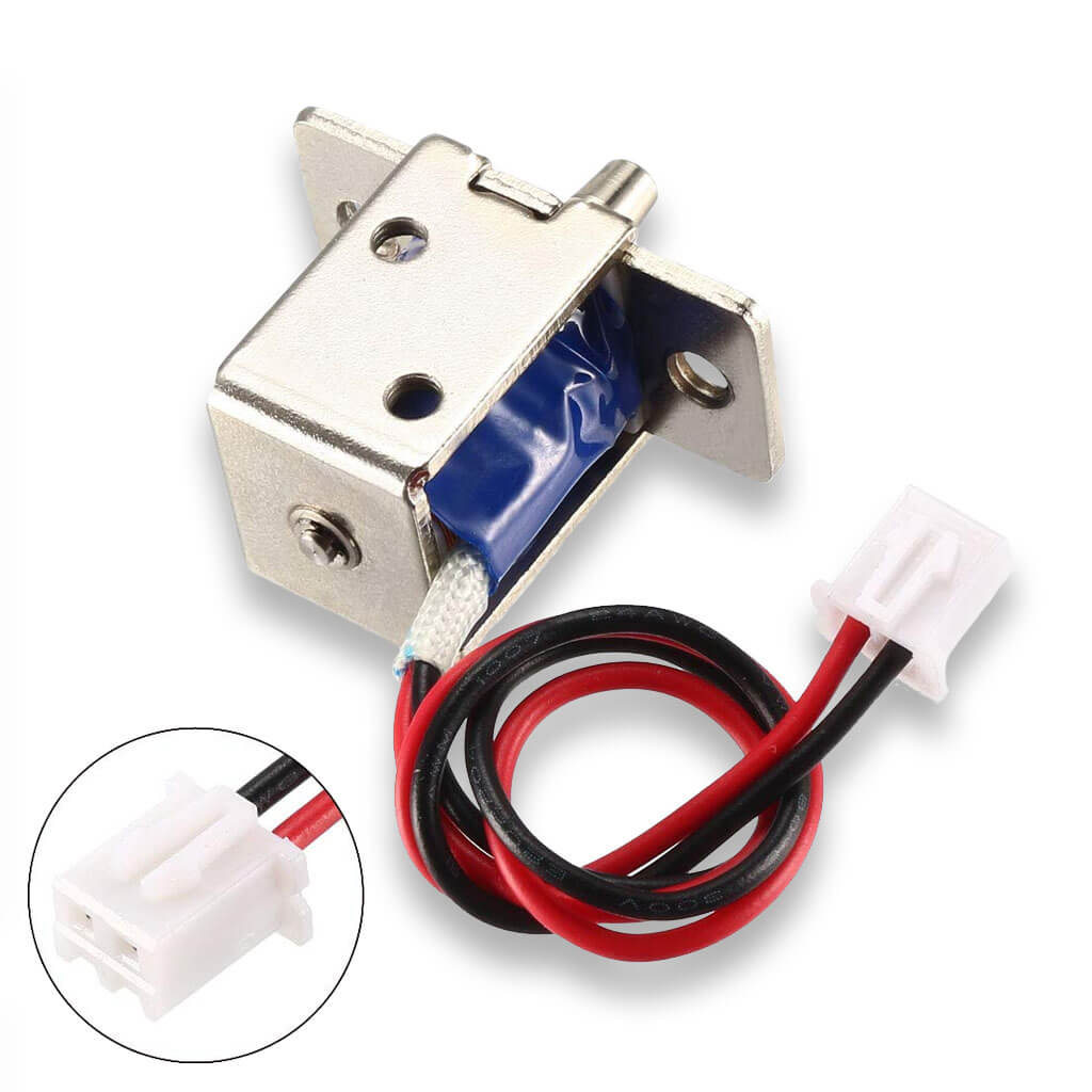 12V DC Solenoid Electric Lock Tongue Cabinet Lock Under View