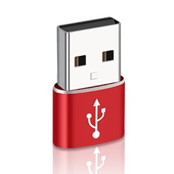 USB 2.0 to Type C Adapter Red