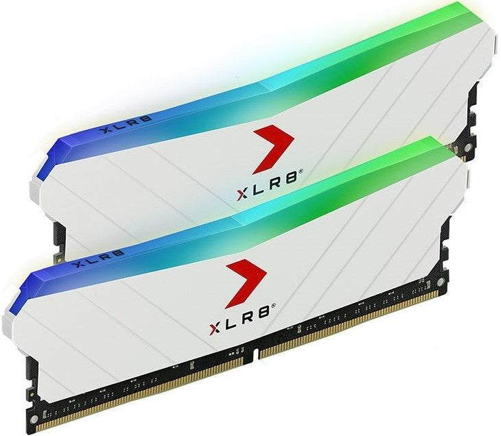 PNY XLR8 16GB (2x8GB) DDR4 UDIMM 3200MHz CL16 White RGB Desktop RAM