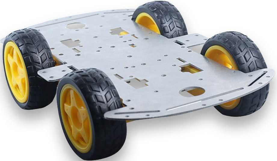 DIY 4WD Smart Car Chassis Kit Aluminium Alloy