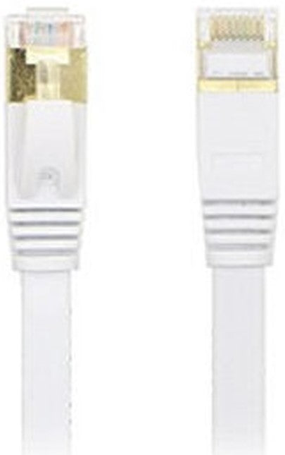 Edimax 0.5m White 10GbE Shielded Cat7 Network Cable Flat