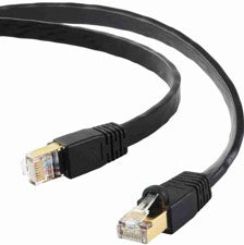 Edimax 1m Black 40GbE Shielded Cat8 Network Cable Flat