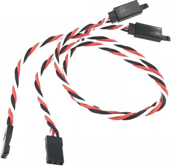 Futaba-Twisted 20cm Female to Male Extension Cable (BRW)
