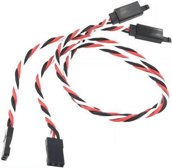 Futaba-Twisted 50cm Female to Male Extension Cable (BRW)
