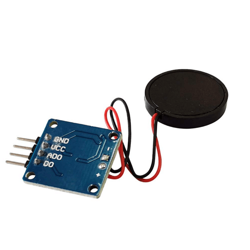 5V DC Adjustable Vibration Switch Module Behind View