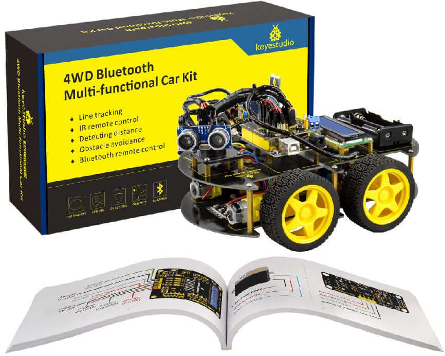 Keyestudio 4WD Bluetooth Multifunction Car Kit