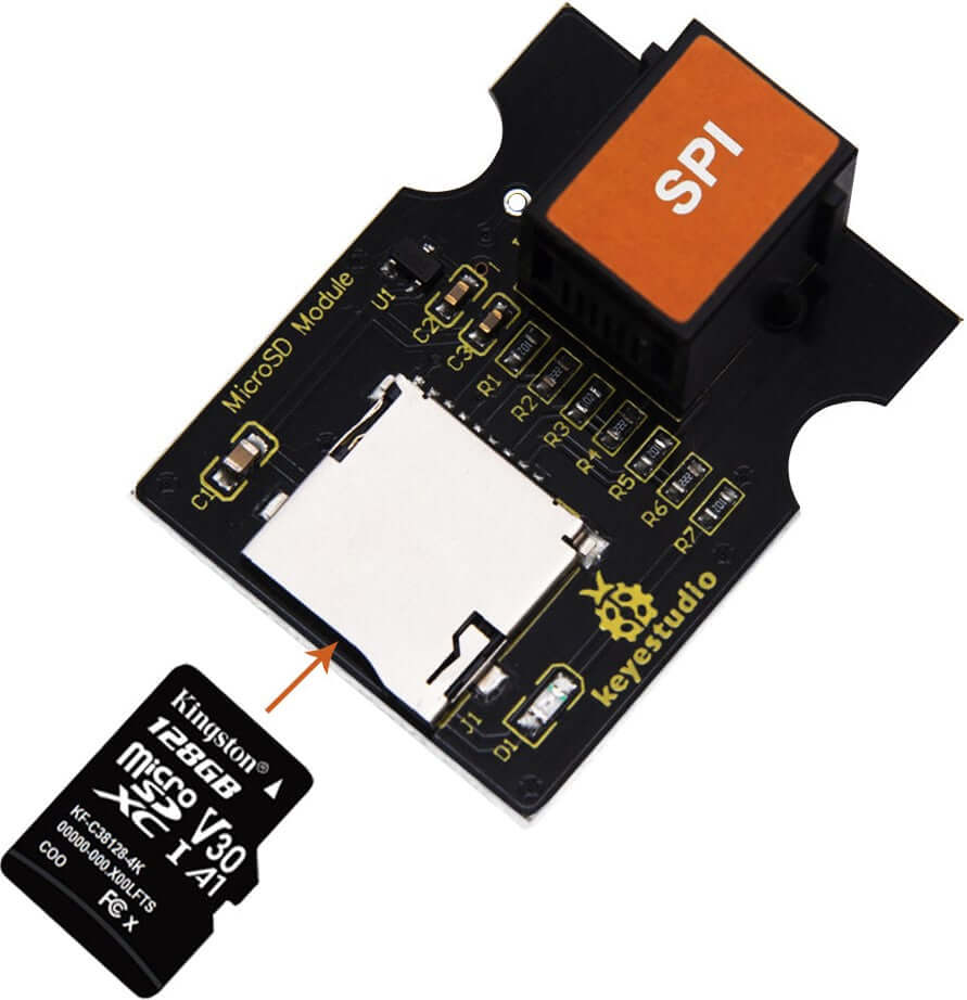 Keyestudio RJ11 Easy Plug Micro SD TFT Card Module