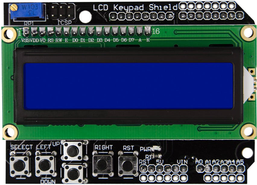 LCD 1602 Keypad Shield Blue Backlight