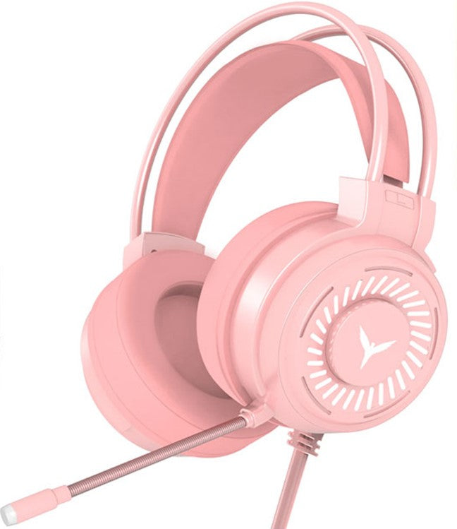LED 3.5mm Aux Stereo PC PS4 Gaming Headset Pink