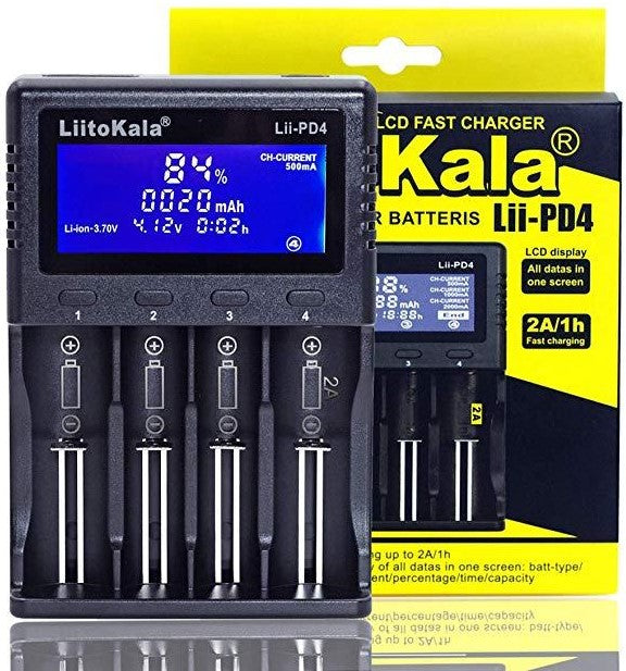 LiitoKala Lii-PD4 4 Slot 2A Battery Smart Charger