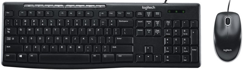 Logitech MK200 Media Combo Desktop Wired Keyboard and Mouse