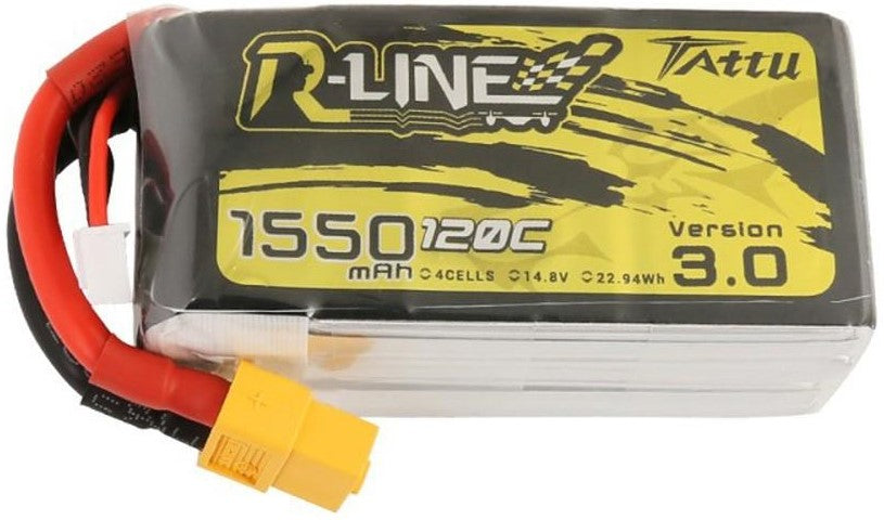 Tattu R-Line V3.0 4S 14.8V 1550mAh 120C Lipo Battery
