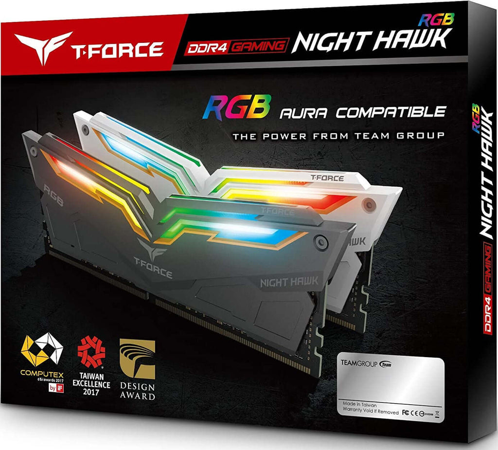 Team Night Hawk RGB 16GB (2x8GB) DDR4 3600MHz White