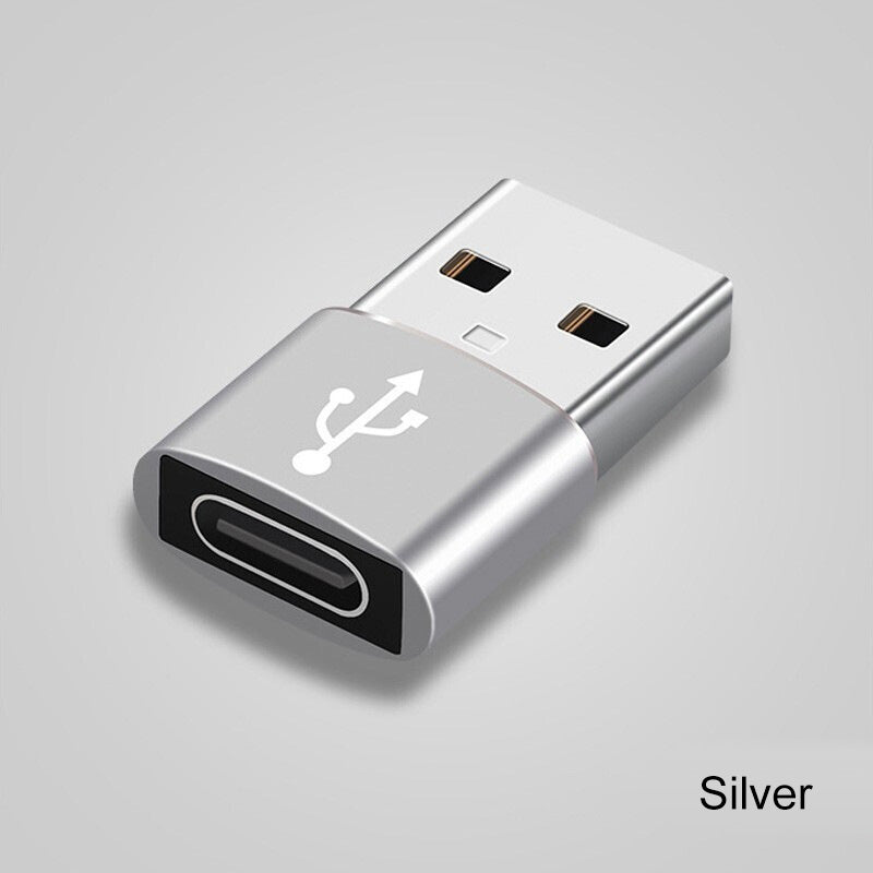USB 2.0 to Type C Adapter Silver