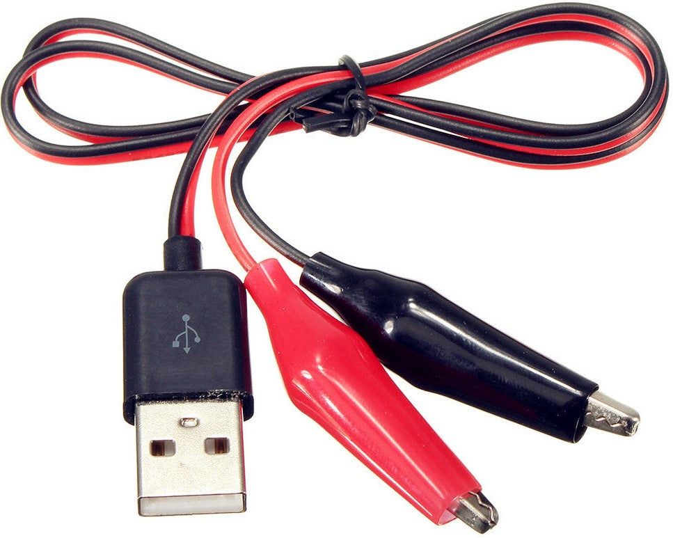 USB Male to Alligator Clip Connector
