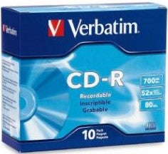 Verbatim CD-R 700MB 52x Slim 10pk
