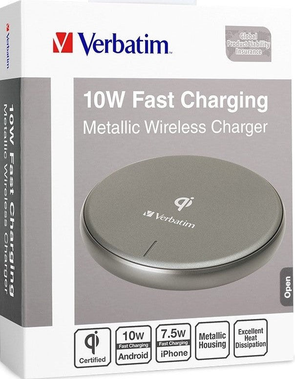Verbatim Metallic Wireless Charger Grey