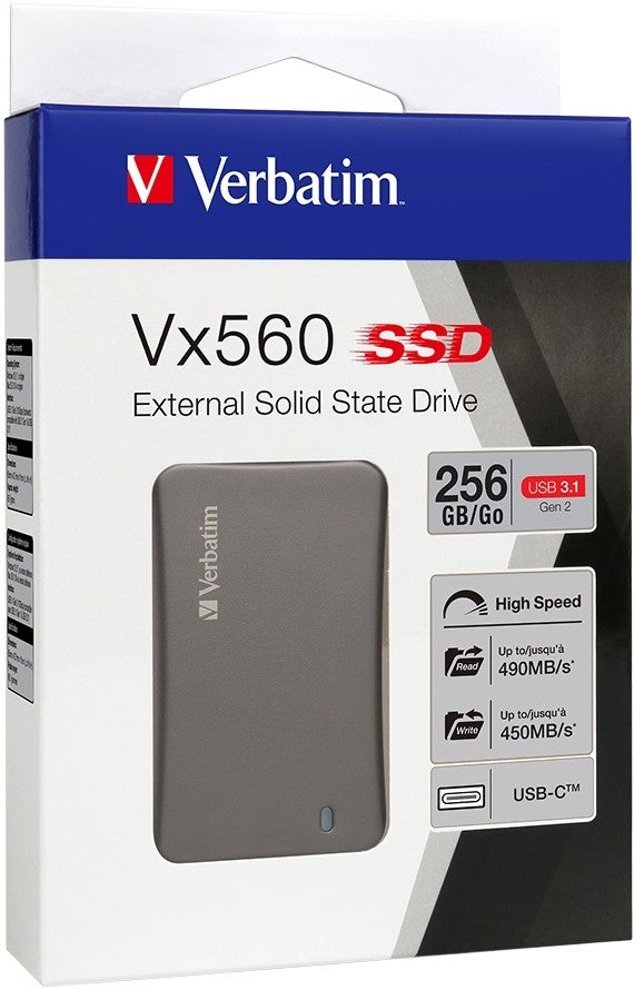 Verbatim Vx560 256GB USB 3.1 External SSD